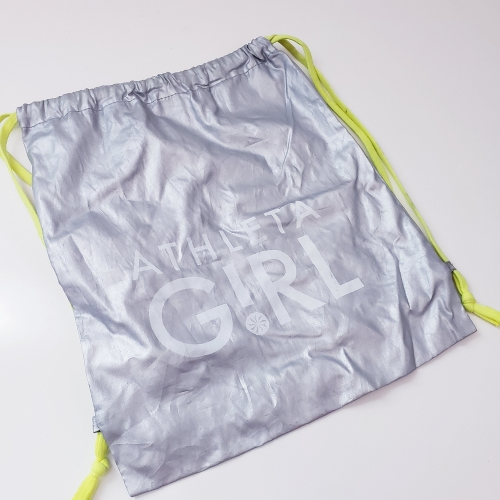 Athleta Girl Silver Sling Drawstring Backpack